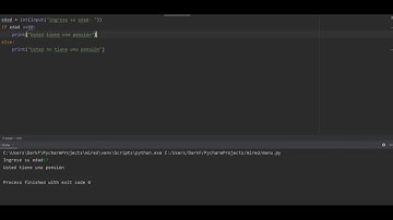 Ejemplo de condicionales en python - Ejemplo edad de pensión 2