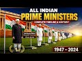 🇮🇳 All Indian Prime Ministers Timeline (1947–2024) | Jawaharlal Nehru to Narendra Modi