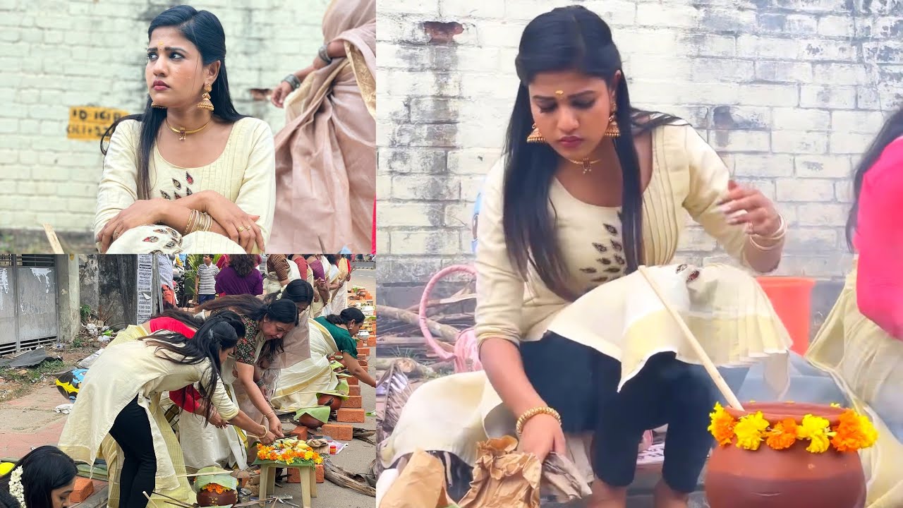 ആറ്റുകാൽ പൊങ്കാല 🙏🏻My first pongala #attukalpongala2024 with asianet #krishnendhuunnikrishnan