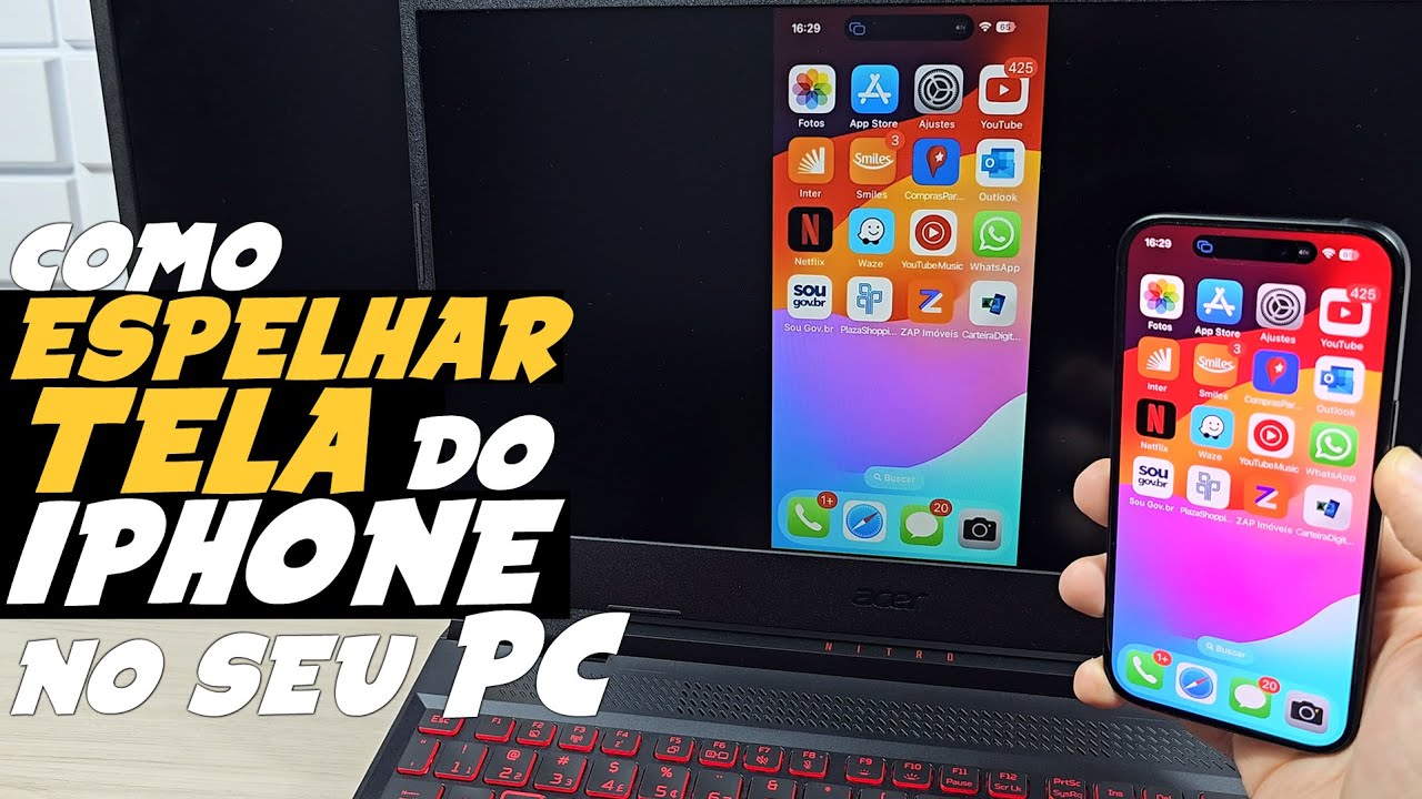 Como ESPELHAR a TELA do IPHONE no COMPUTADOR - PC (WINDOWS 11) - YouTube