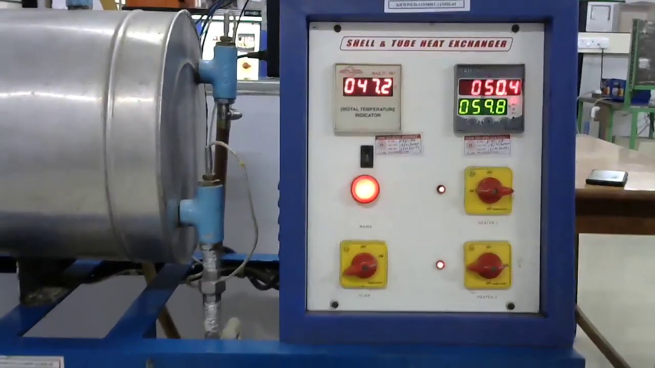 Practical or Experiment of Shell And Tube Heat Exchanger YouTube