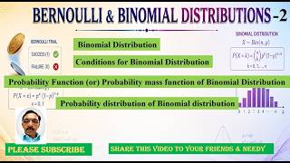 Bernoulli & Binomial Distribution  2 ,   #problemwithsolution ,   please subscribe & share🙏