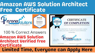 Amazon AWS Solution Architect Certificate | Amazon Free course Certificate Online | Free Certificate