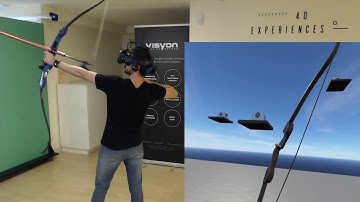 VR archery using a real bow