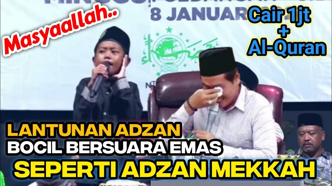 KH ANWAR ZAHID TERBARU BOCIL MENIRUKAN ADZAN MEKKAH ABAH ANZA MENETESKAN AIR MATA
