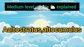 Medium level clouds ⛅️ [Altostratus , Altocumulus] explained