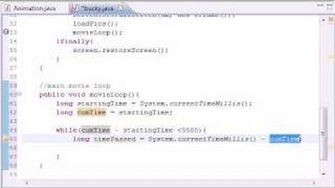 Java Game Development - 12 -  Main Movie Loop