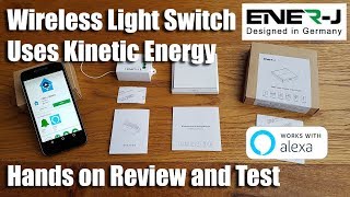 ENER-J Wireless Light Switch uses kinetic energy no batteries works with Alexa