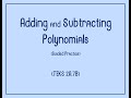 Polynomial Operations Quiz