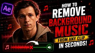 How to REMOVE Background Music from ANY Video Tutorial  (Free AI Tool & After Effects)