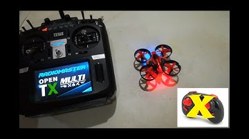 Flying Eachine E010 using Radiomaster TX16s. SOOOOOOO much better and fun.