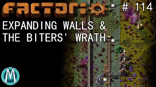 [Factorio 1.1 4K] Angel/Bobs Ep 114: Expanding Walls & The Biters' Wrath