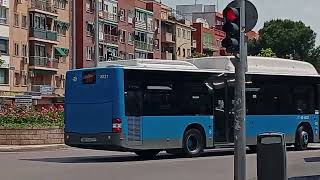 Here is the Emt bus 8821 on the number 105 in Madrid Friday 24 April 2026