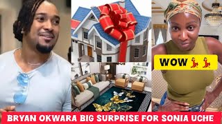 Internet on fire as Bryan okwara surprise Sonia uche with a huge mansion gift.#soniauchetv 
