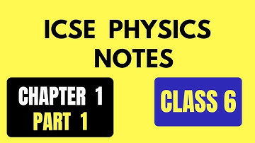ICSE CLASS 6 PHYSICS NOTES | Chapter 1 & 2  | Introduction & Matter | PART 1 |