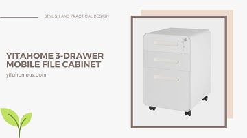 YITAHOME Mobile File Cabinet Desk with 3 Drawer Review Video
