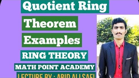 Quotient Ring || Factor Ring || Examples || Theorem || Ring Theory By MATH POINT ACADEMY