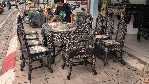 Bộ Bàn Ghế Ăn Cẩn Ốc Khảm Xà Cừ - Đẳng Cấp Quý Tộc Giàu Sang
