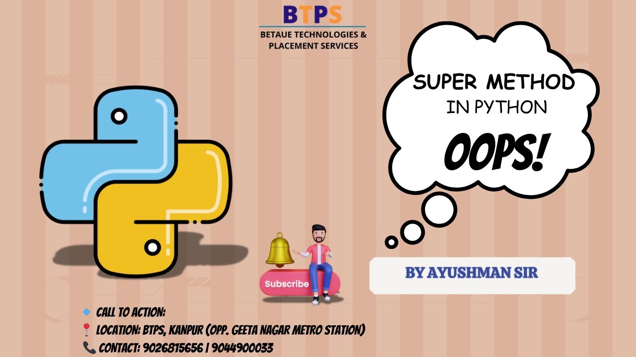 super() Method in python || OOP's || #btpskanpur #coding - YouTube