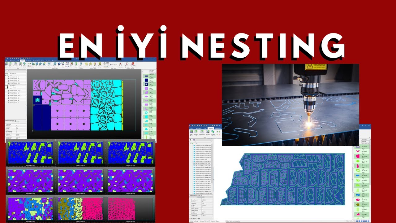 Çin Lazer Tezgahları için SigmaNEST ile Nesting -Gweike - Bodor - HSG - Penta - Lapion- Mekotek vb.