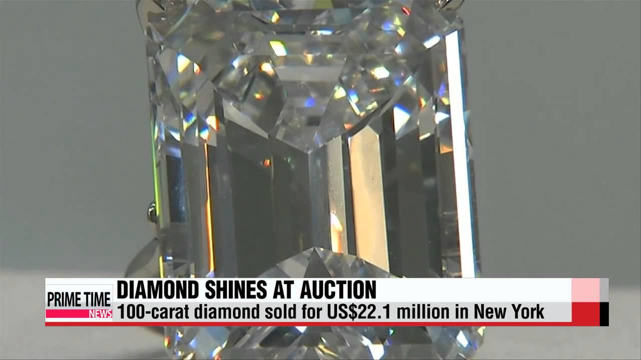 100－carat diamond auctioned off for US$22 mil. 

100캐럿 ｀무결점｀ 다이아몬드， 소더비 경매서 238억