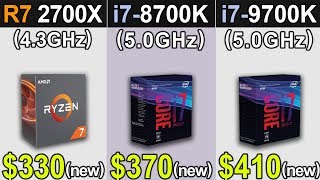 R7 2700X (4.3GHz) Vs. i7-8700K (5.0GHz) Vs. i7-9700K (5.0GHz) | 1080p and 1440p Gaming Benchmarks R7 2700X (4.3GHz) Vs. i7-8700K (5.0GHz) Vs. i7-9700K (5.0GHz) | 1080p and 1440p Gaming Benchmarks