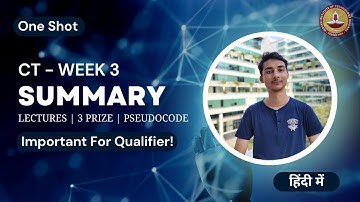 IIT Madras Computational Thinking Week 3 | 3 Prize Problem & Pseudocodes in One Shot!