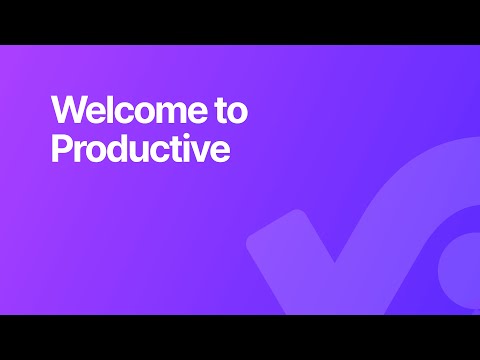Welcome to Productive