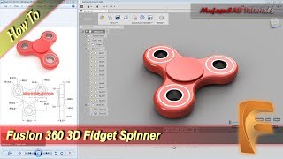 Famous Fusion 360 3D Modeling Fidget Spinner Practice Exercise 14 Net Worth