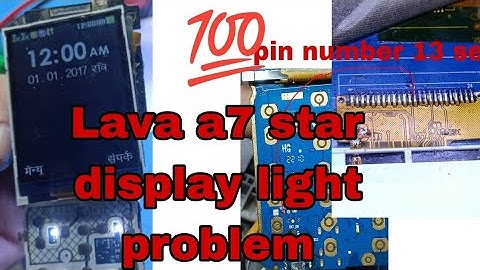 lava a7 star display light jumper solution || lava a7 star display light solution