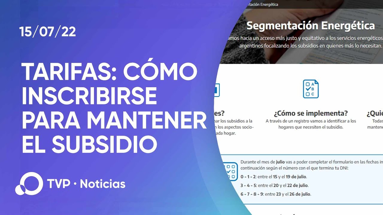 Comenzó la inscripción para mantener los subsidios de luz y gas - YouTube