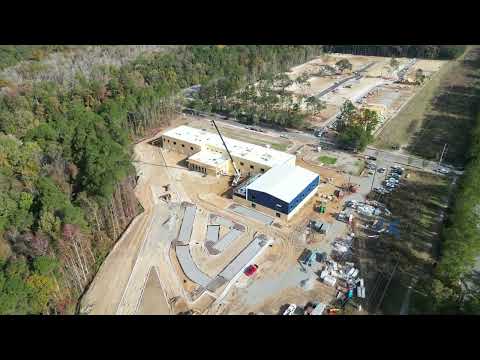 Hubrich Contracting construction progress for Carolina Voyager Charter School for November 2023.