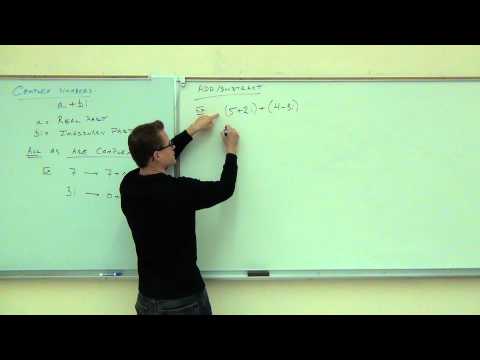 Intermediate Algebra Lecture 10.7:  An Introduction to Operations with Complex Numbers