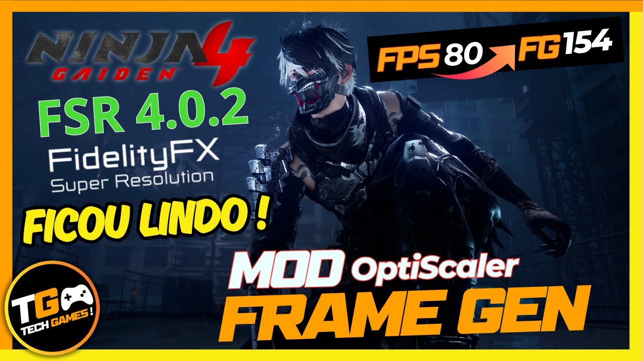 🔥Ninja Gaiden 4 Ficou LINDO! com FSR 4 e Mod de Geração de Quadros! — Mais FPS e Melhor NITIDEZ 🎮🚀
