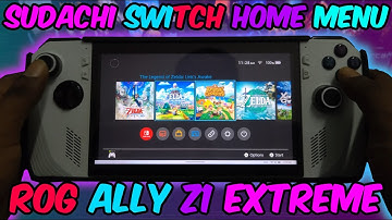 Sudachi ROG Ally Switch OS Home Menu Overview