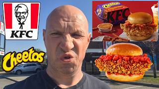 KFC's New Cheetos Flamin' Hot Chicken Sandwich & New Flamin' Hot Dip!