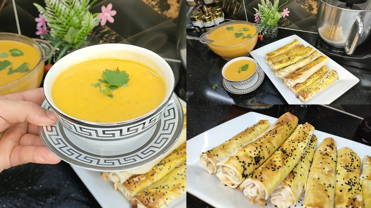 إقتصادية وتسكل فل برد 🥶 حساء خضار للمطاعم مع مملحات سيقار محشي بكريمة سهلة وسريعة