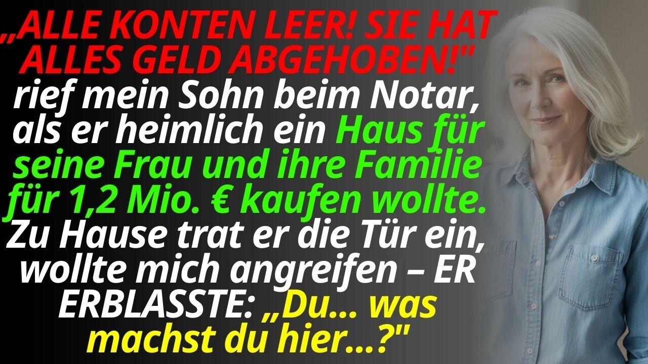 „Mama, ich bin gekommen, um dir zu sagen, dass du nichts mehr zu melden hast." Diese Worte hörte ich aus dem Nebenzimmer, als ich die Tür zu meiner eigenen Wohnung aufschloss. Mein Sohn, meine...