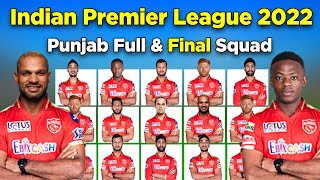 Ipl 2022   Pbks  And Final Squad  Punjab Kings Final Squad 2022