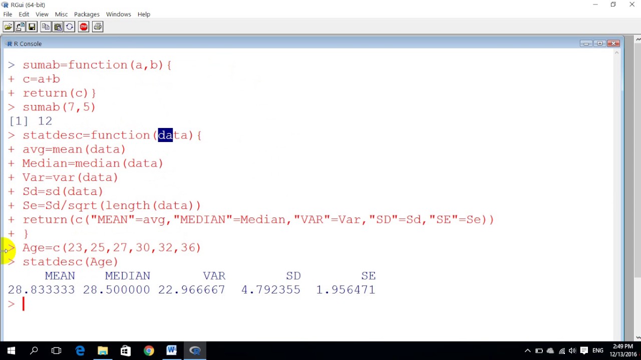 Basic Programming In R - YouTube