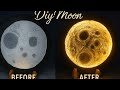 Home-made 3D MOON lamp || DIY moon lamp || Home craft || cardboard craft