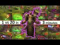 110 Destruction Warlock Twink 1 vs 20 in Battlegrounds (BFA 8.3)