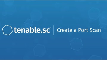 Create a Port Scan in Tenable.sc