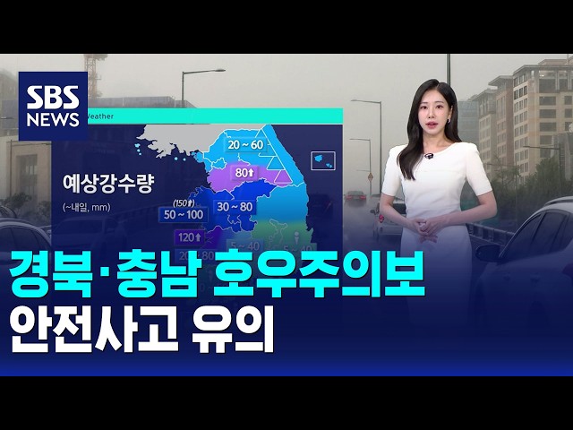 [날씨] 경북·충남 호우주의보..안전사고 유의 / SBS 오뉴스