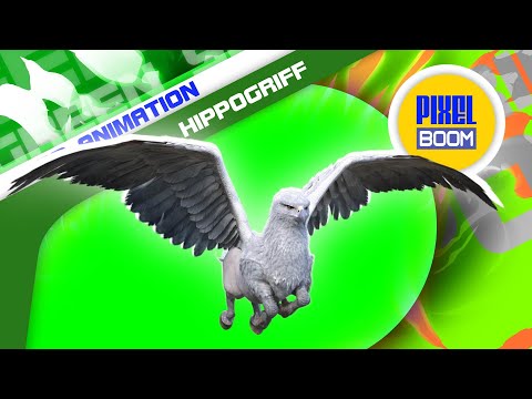 Green Screen Hippogriff Mythological Creature 3D Animation PixelBoom
