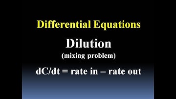 Differential Eq Application (Diluting a Solution)