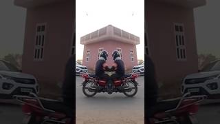 Two White Car and Red Hero Honda Motercycle ki mirror reflection #shorts #car #motorcycle