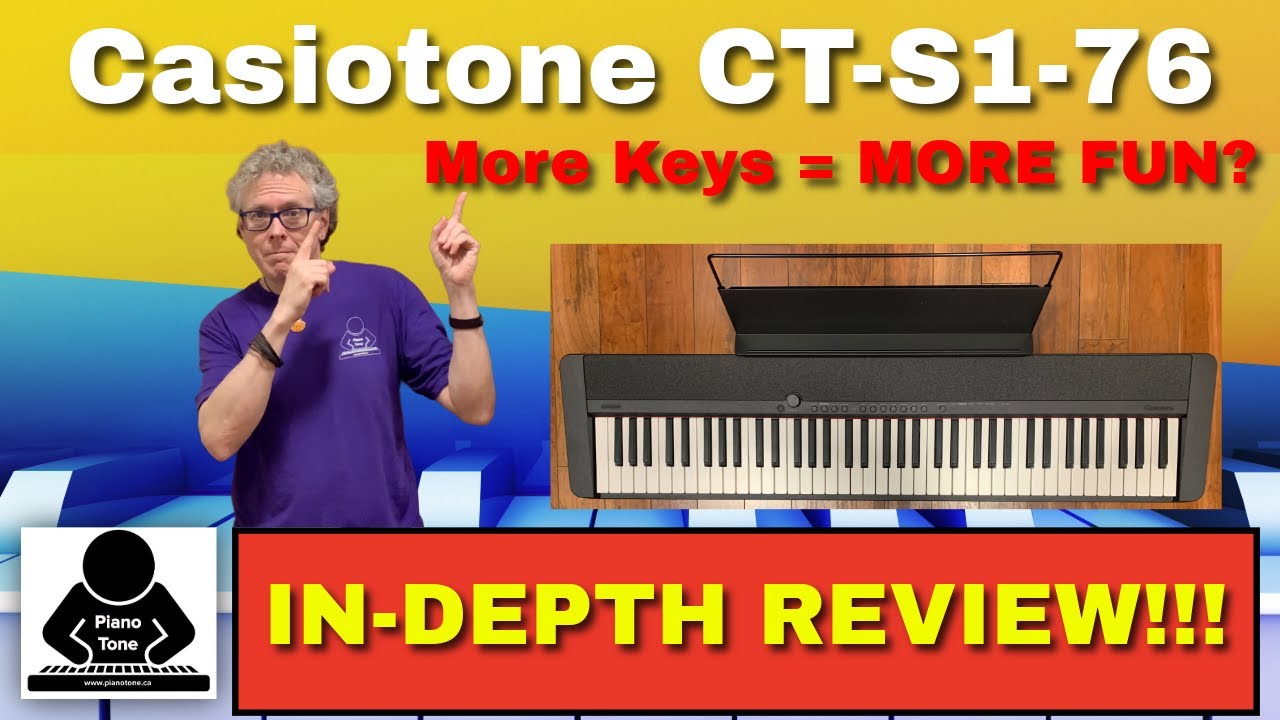 Lightweight Piano Keyboard: 76 Key Casiotone CT-S1