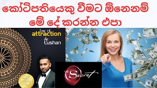 කෝටිපතියෙකු වීමට ඕනෙනම් මේ දේ කරන්න එපා : Law Of Attraction In Sinhala By Lushan