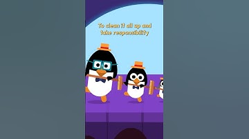 Learn Responsibility with The Penguin Clean-Up Crew #cleanupsong #tidyuptime #penguinfun